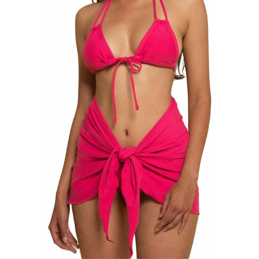 NEW MONTCE women's mini sarong in raspberry